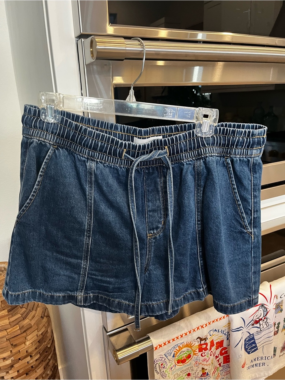 Ann Taylor Loft Denim Elastic-Waist Women’s Shorts - Dark Blue